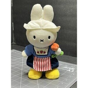 Nijntje Miffy Bunny Rabbit Dutch Girl Plush Amsterdam Farmers Wife With Tulip